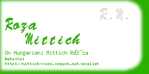 roza mittich business card